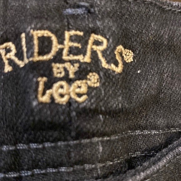 Rider by Lee Jean’s Black Straight-Leg stretchy size 10P - Picture 6 of 11